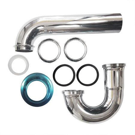 Thrifco Plumbing 22 Gauge 1-1/2 Inch x 1-1/2 Inch Chrome Plated Brass Tubular P- 4400675